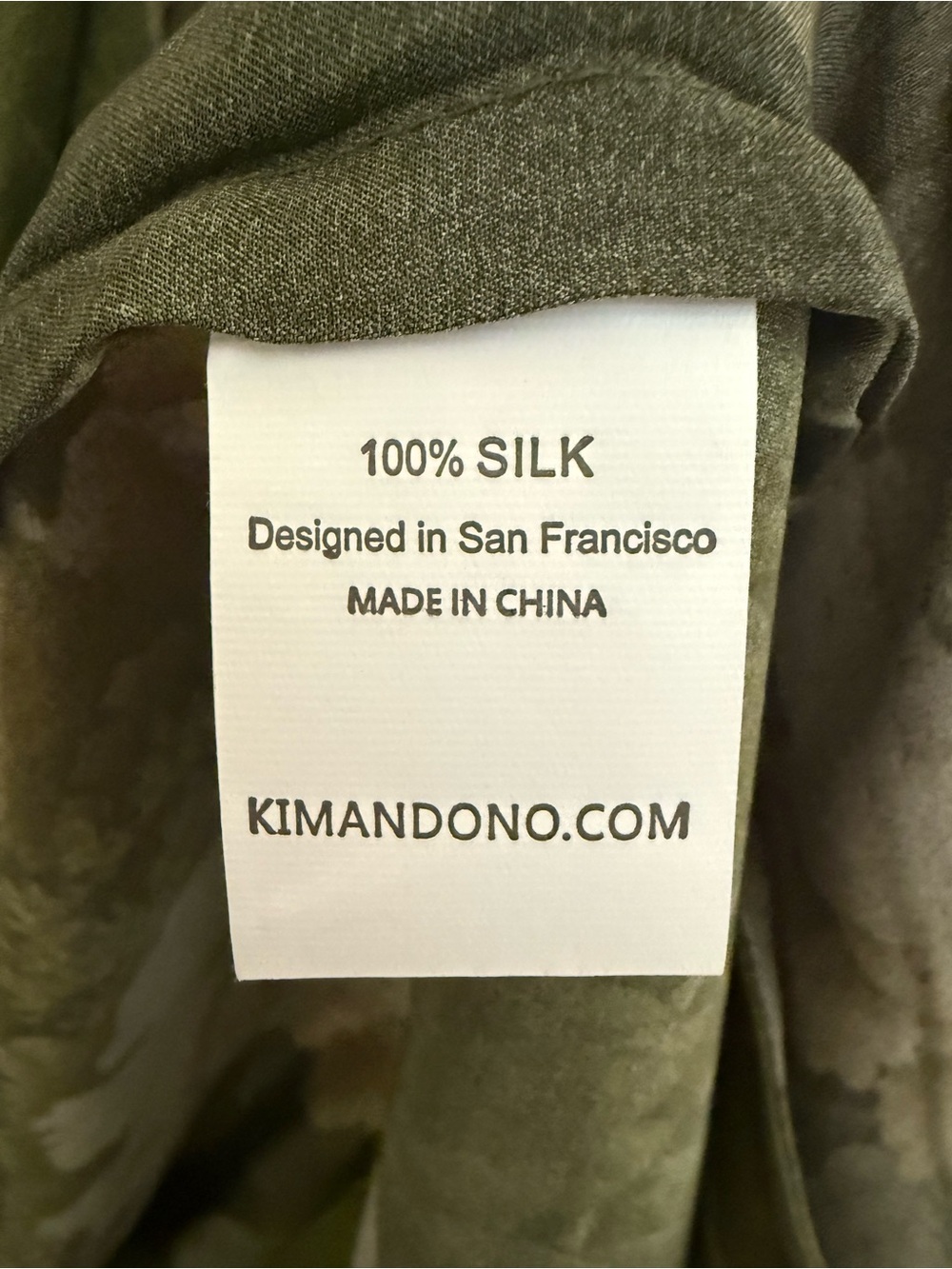 SILK KEINA LONG KIMONO ROBE Green Peonies NWT - Picture 7 of 12